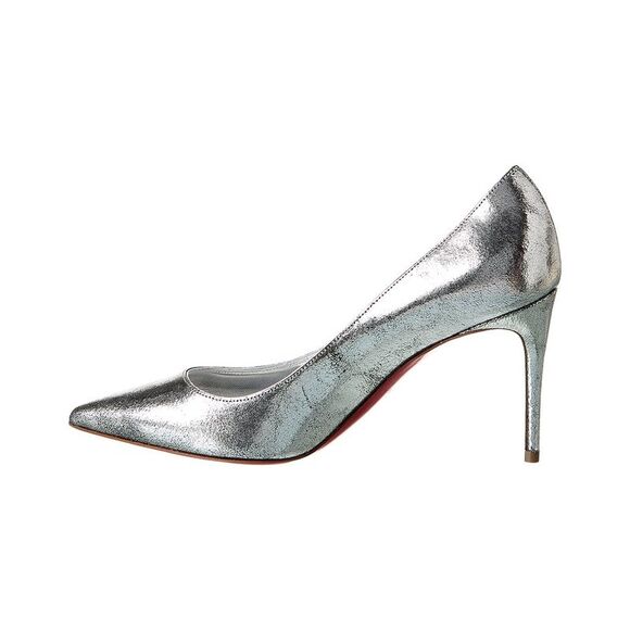 Christian Louboutin Kate 85 Leather Pump, Silver - Picture 2 of 5